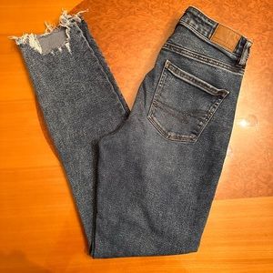 American Eagle highest rise mom jean